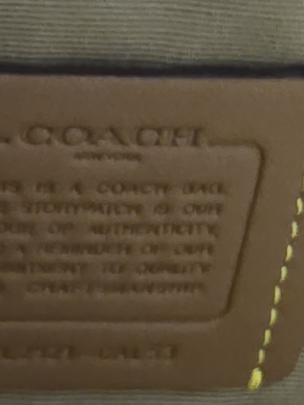 Coach Pebbled Leather Logo Satchel in Light Beige - Picture 9 of 10